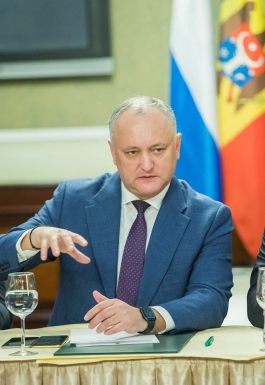 Igor Dodon a avut o întrevedere cu președinții diasporei moldovenești din circa 20 regiuni ale Rusiei