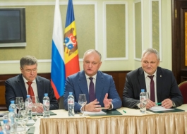 Igor Dodon a avut o întrevedere cu președinții diasporei moldovenești din circa 20 regiuni ale Rusiei