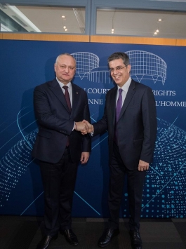 Preşedintele Republicii Moldova a avut o întrevedere cu Președintele Curții Europene a Drepturilor Omului
