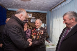 Șeful statului a vizitat unicul veteran de război rămas în viață în satul Doroțcaia