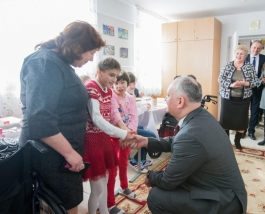 Șeful statului a vizitat Centrul de plasament temporar pentru copii cu dezabilitați din orașul Hîncești
