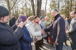 Șeful statului a vizitat orașul Costești din raionul Rîșcani