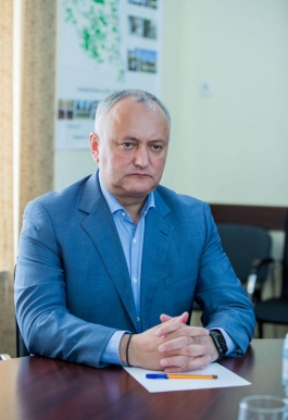 Președintele Republicii Moldova a avut o întrevedere cu președintele raionului Rezina