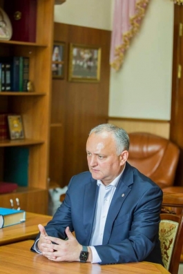 Președintele Republicii Moldova a avut o întrevedere cu Episcopul de Bălți și Fălești
