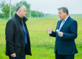 Igor Dodon s-a familiarizat cu activitatea a trei agenți economici din raionul Ungheni