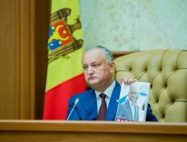 Igor Dodon a prezentat raportul de activitate în perioada de mandat