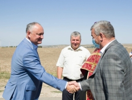Şeful statului a vizitat satul Oxentea din raionul Dubăsari