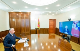 Președintele Republicii Moldova a avut o discuție online cu Președintele Federației Ruse