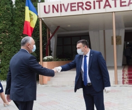 Igor Dodon a participat la ceremonia dedicată Aniversării a 90-a de la fondarea Universității de Stat din Tiraspol