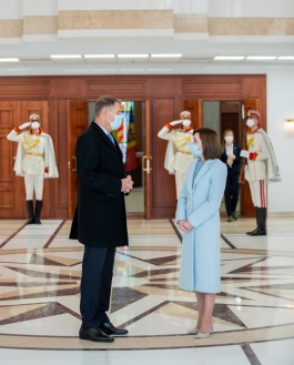 Președintele Republicii Moldova, Maia Sandu, l-a întâmpinat la Chișinău pe Președintele României, Klaus Iohannis