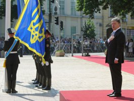 Președintele Nicolae Timofti a participat la ceremonia de învestitură a președintelui Ucrainei, Petro Poroșenko