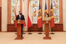 Declarația Președintelui Republicii Moldova, Maia Sandu, după întrevederea cu Președintele Republicii Polone, Andrzej Duda