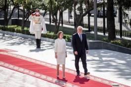 Președintele Republicii Moldova, Maia Sandu, l-a întâmpinat la Chișinău pe Președintele Republicii Federale Germania, Frank-Walter Steinmeier