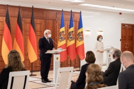 Președintele Republicii Moldova, Maia Sandu, l-a întâmpinat la Chișinău pe Președintele Republicii Federale Germania, Frank-Walter Steinmeier
