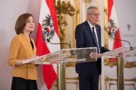 Declaraţiile de presă ale doamnei Maia Sandu, Preşedintele Republicii Moldova, după întrevederea cu Dr. Alexander Van der Bellen, Preşedintele Federal al Republicii Austria