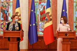 Заявление для прессы Президента Республики Молдова госпожи Майи Санду после встречи с Генеральным секретарем Совета Европы госпожой Марией Пейчинович Бурич 