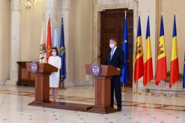 Выступление Президента Республики Молдова Майи Санду на совместном брифинге с Президентом Румынии господином Клаусом Вернером Йоханнисом 