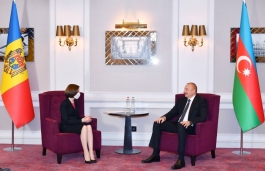 Președinta Maia Sandu s-a întâlnit, la Bruxelles, cu Președintele Azerbaidjanului, Ilham Aliyev