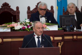 Președintele Nicolae Timofti a participat astăzi la Adunarea Generală a Academiei de Științe a Moldovei, dedicate Sărbătorii Naționale „Limba Noastră cea Română”