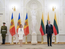 Президент Майя Санду в Вильнюсе: «За 30 лет мы построили прочные двусторонние отношения между Молдовой и Литвой и стремимся и впредь развивать их на благо народов наших стран»