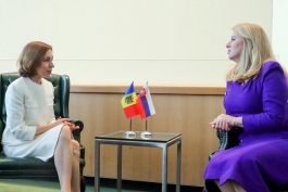Președinta Maia Sandu s-a întâlnit cu Președinta Slovaciei, Zuzana Čaputova