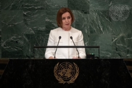 Președinta Maia Sandu a cerut, de la tribuna ONU, retragerea completă și necondiționată a trupelor ruse din stânga Nistrului