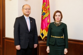 Șefa statului s-a întâlnit cu Ambasadorul Japoniei în Moldova, Yoshihiro Katayama, la încheierea mandatului său în țara noastră