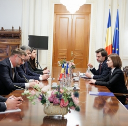 Președinta Maia Sandu s-a văzut cu președintele Camerei Deputaților, Marcel Ciolacu: „România ne-a fost un veritabil pilon de stabilitate”