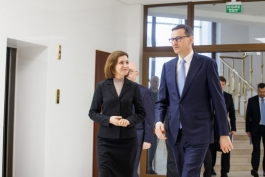 Președinta Maia Sandu s-a întâlnit cu Premierul polonez, Mateusz Morawiecki, venit la Chișinău