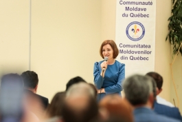 Președinta Maia Sandu, la întâlnirea cu diaspora la Montréal: „Am văzut o susținere totală a comunității de aici pentru proiectul de aderare a Republicii Moldova la UE”