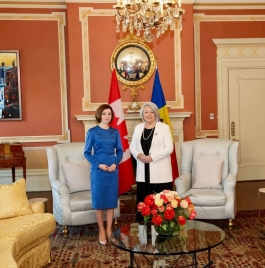 President Maia Sandu discussed in Ottawa regional security, the challenges facing the Republic of Moldova and the reform agenda