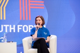 Șefa statului la cea de-a doua ediție a „Moldova Youth Forum”: „Drumul european al Moldovei poate fi construit doar cu implicarea tinerilor”