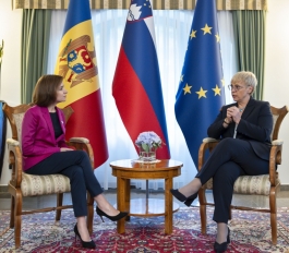 Cooperarea moldo-slovenă, discutată de șefa statului în cadrul Forumului Strategic de la Bled