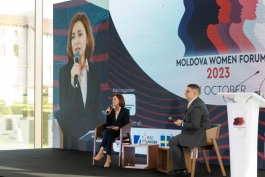 Șefa statului, la Moldova Women Forum 2023: „În Parlament avem 40% de deputate, iar fiecare a cincea primărie din țara noastră este condusă de o femeie”