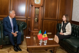 Președinta Maia Sandu l-a primit în vizită oficială pe Președintele portughez, Marcelo Rebelo de Sousa 