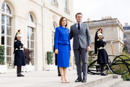 Declarație de presă după întrevederea Președintei Republicii Moldova, Maia Sandu, cu Președintele Republicii Franceze, Emmanuel Macron