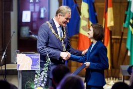 Președinta Maia Sandu va dona premiul „Robert Blum pentru Democrație 2024”,  decernat, astăzi, la Leipzig