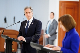 Președinta Maia Sandu și Secretarul de Stat al SUA, Antony Blinken, s-au întâlnit la Chișinău și au susținut o conferință de presă comună