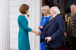 În Irlanda, Președinta Maia Sandu s-a întâlnit cu omologul său, Michael D. Higgins, și cu Premierul Simon Harris