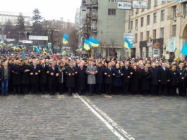 Președintele Nicolae Timofti a participat la Marșul Demnității din Kiev