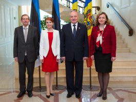 Președintele Nicolae Timofti a avut o întrevedere cu ministrul de Externe al Estoniei, doamna Keit Pentus-Rosimannus