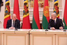 Declarațiile de presă ale președinților Nicolae Timofti și Aleksandr Lukașenko, la Minsk